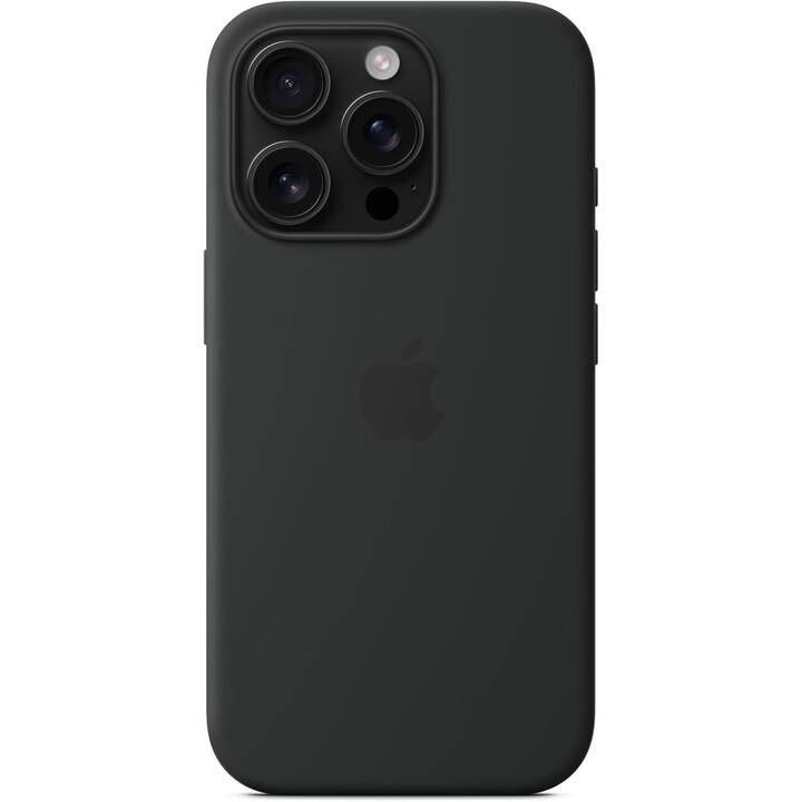 Funda de silicona MagSafe para iPhone 16 Pro de Apple con MagSafe en color negro