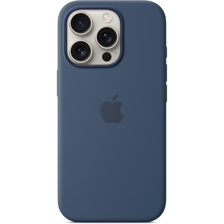 Coque en silicone Apple iPhone 16 Pro avec MagSafe - Denim