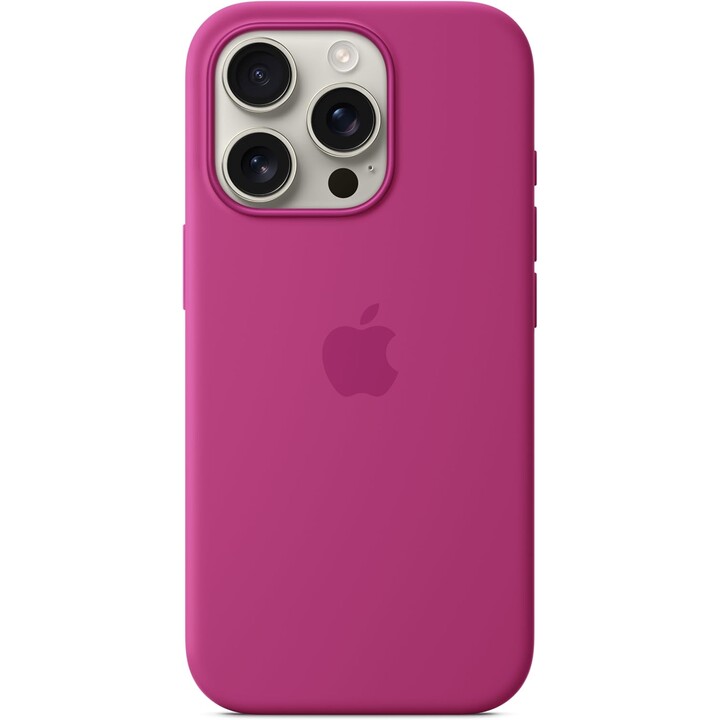 Apple iPhone 16 Pro Silicone Case with MagSafe – Fuchsia
