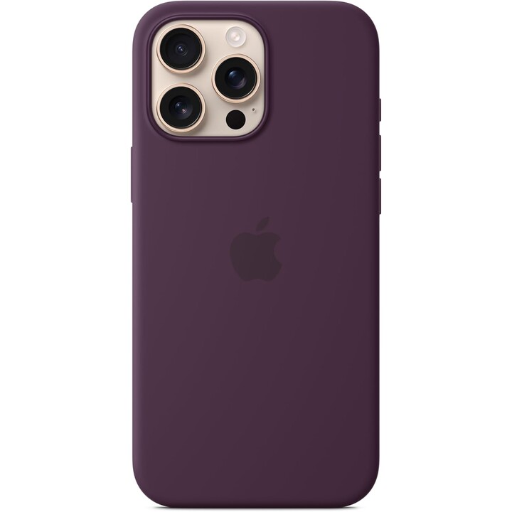Apple iPhone 16 Pro Max custodia in silicone con MagSafe prugna