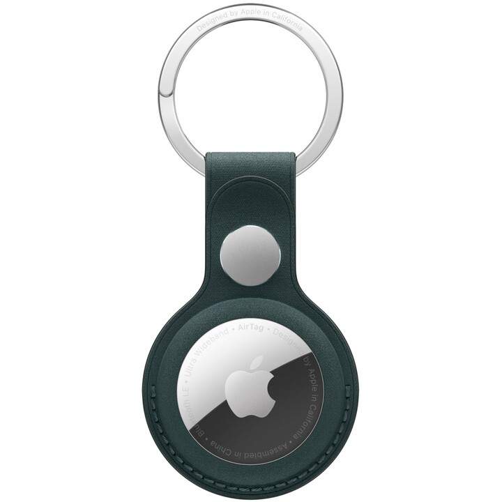 Fine braided keychain for AirTag – Dark green