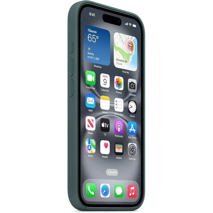Apple iPhone 16 Silicone Case with MagSafe - Lake Green