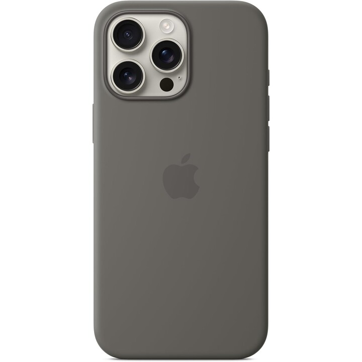 Apple Silicone Case with MagSafe Stone Grey, for iPhone 16 Pro Max, MYYV3ZM/A