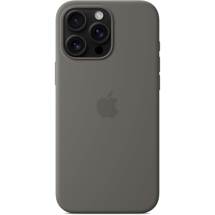 Apple Silicone Case with MagSafe Stone Grey, for iPhone 16 Pro Max, MYYV3ZM/A