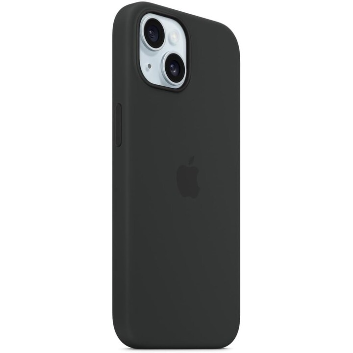 Étui en silicone Apple iPhone 15 avec Magsafe - noir