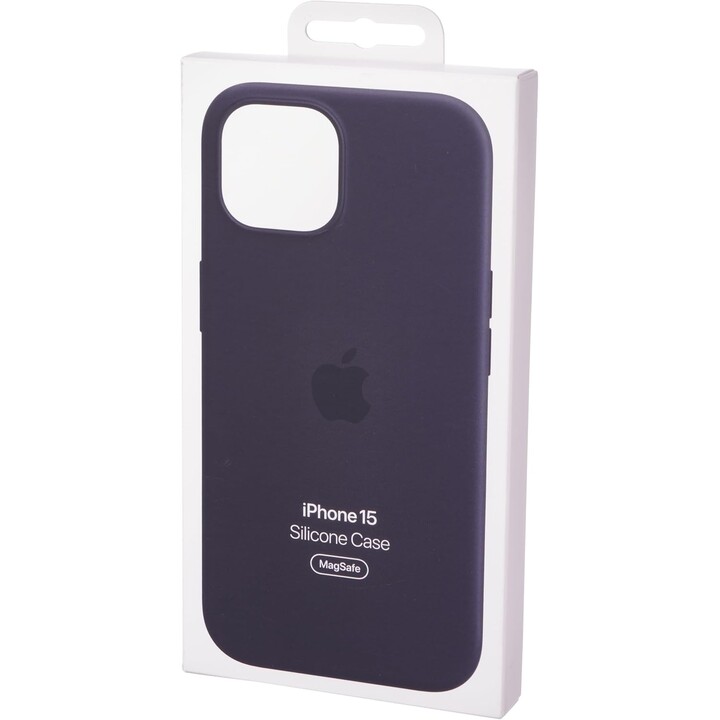 Étui en silicone Apple iPhone 15 avec Magsafe - noir
