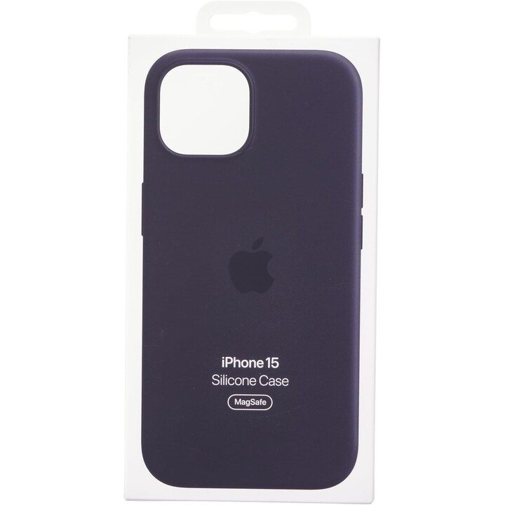 Étui en silicone Apple iPhone 15 avec Magsafe - noir