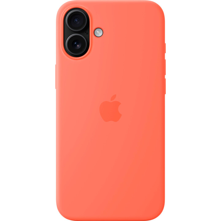 Coque en silicone Apple iPhone 16 Plus avec MagSafe - Mandarine