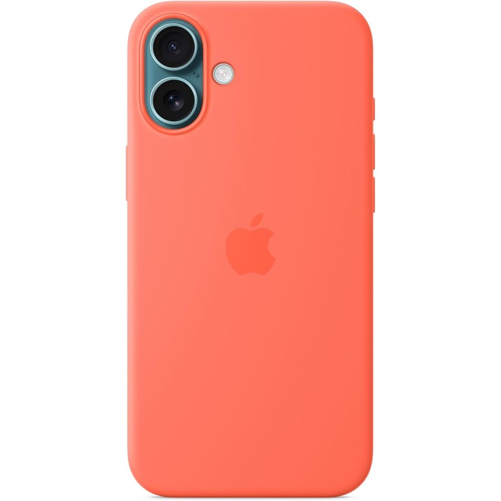 Coque en silicone Apple iPhone 16 Plus avec MagSafe - Mandarine