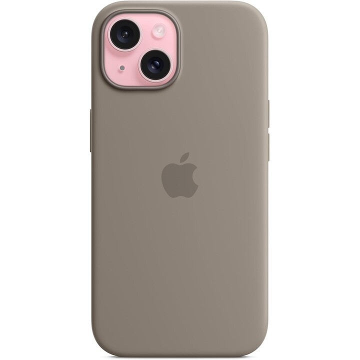 Funda de silicona con MagSafe para el iPhone 15 - Arcilla