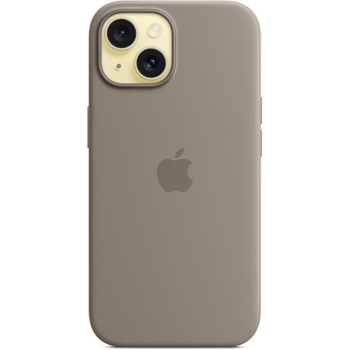 Funda de silicona con MagSafe para el iPhone 15 - Arcilla