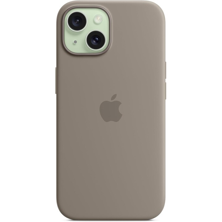 Funda de silicona con MagSafe para el iPhone 15 - Arcilla