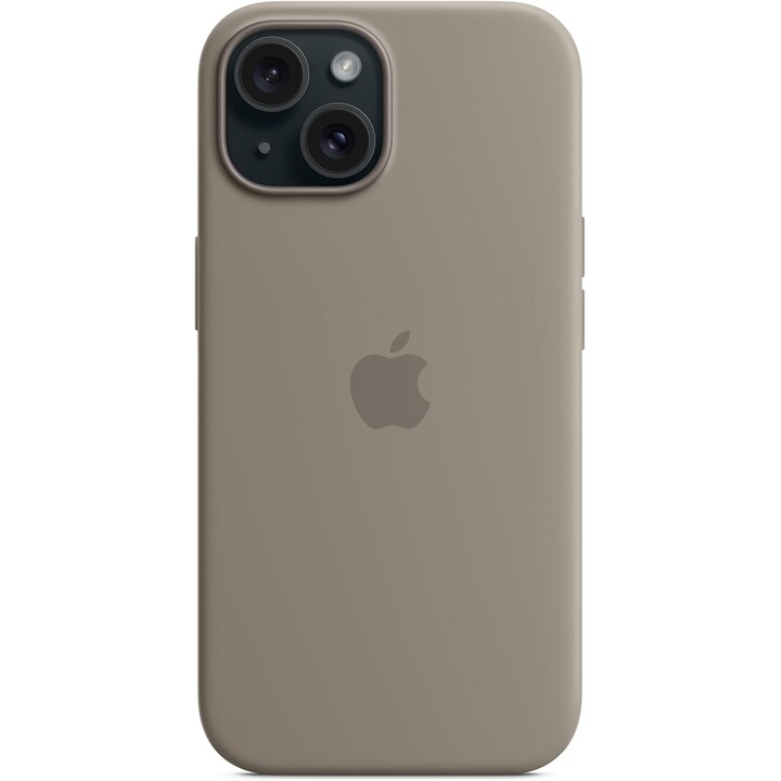 Funda de silicona con MagSafe para el iPhone 15 - Arcilla