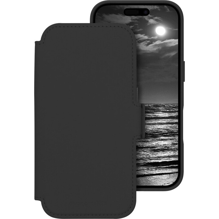 Dbramante1928 Funda para iPhone 17, Negro, Piel sintética, Diseño 2 en 1 magnético extraíble