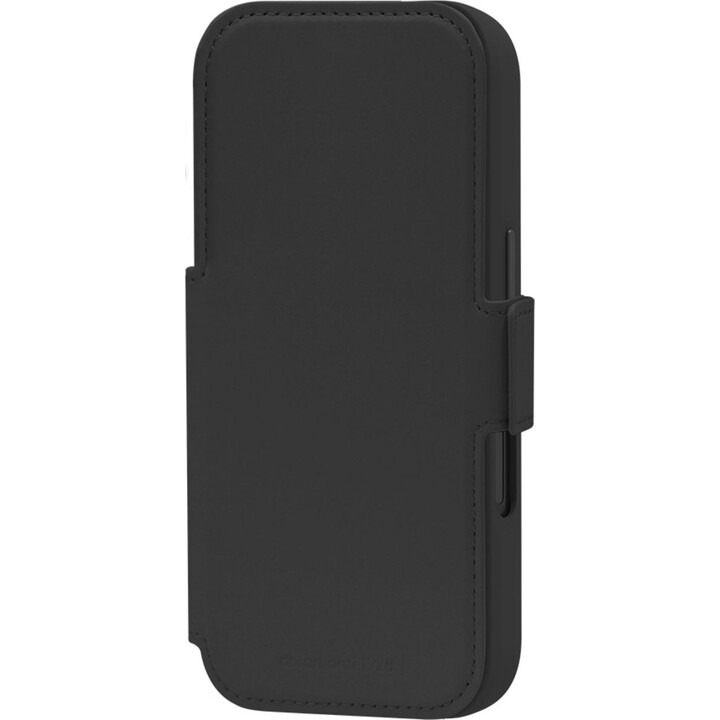 Dbramante1928 Funda para iPhone 17 Pro, Negro liso, Piel sintética Diseño magnético extraíble 2 en 1