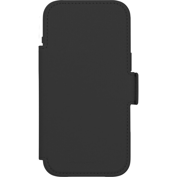 Dbramante1928 Funda compatible con iPhone 17 Air, Negro liso, Piel sintética, Diseño magnético extraíble 2 en 1