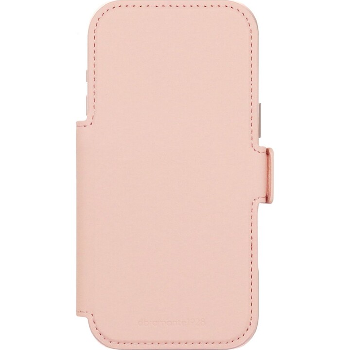 Dbramante1928 Funda para iPhone 17 Pro Max, Rosa sólido, Cuero sintético, Diseño magnético extraíble 2 en 1