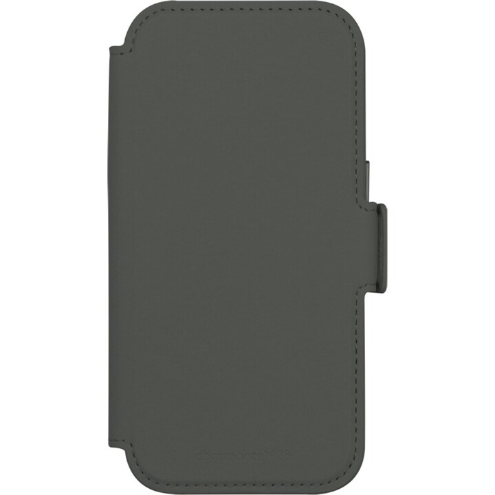 Dbramante1928 Funda para iPhone 17 Verde sólido, Piel sintética, Diseño magnético extraíble 2 en 1