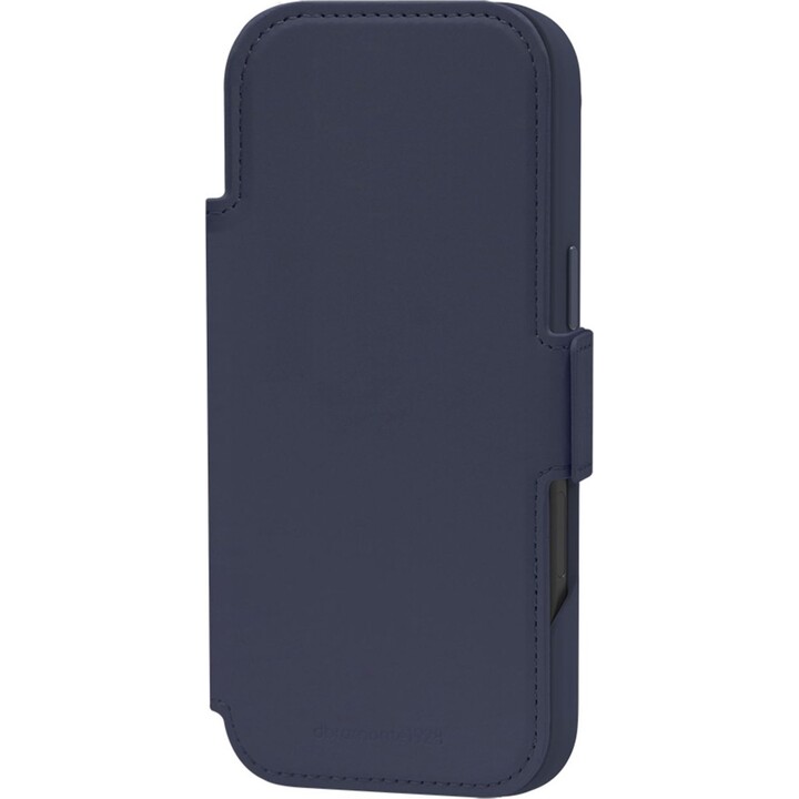 Dbramante1928 Funda para iPhone 17 Air, Azul oscuro sólido, Cuero sintético, Diseño magnético extraíble 2 en 1