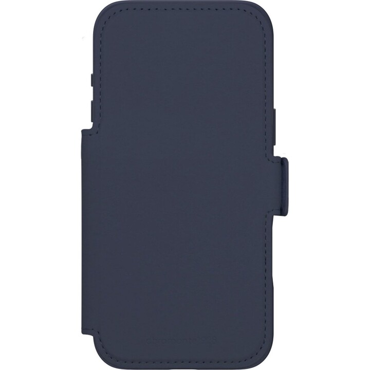 Dbramante1928 Funda para iPhone 17 Pro Max, Azul Oscuro Sólido, Cuero Sintético, Diseño 2 en 1 Magnético Extraíble