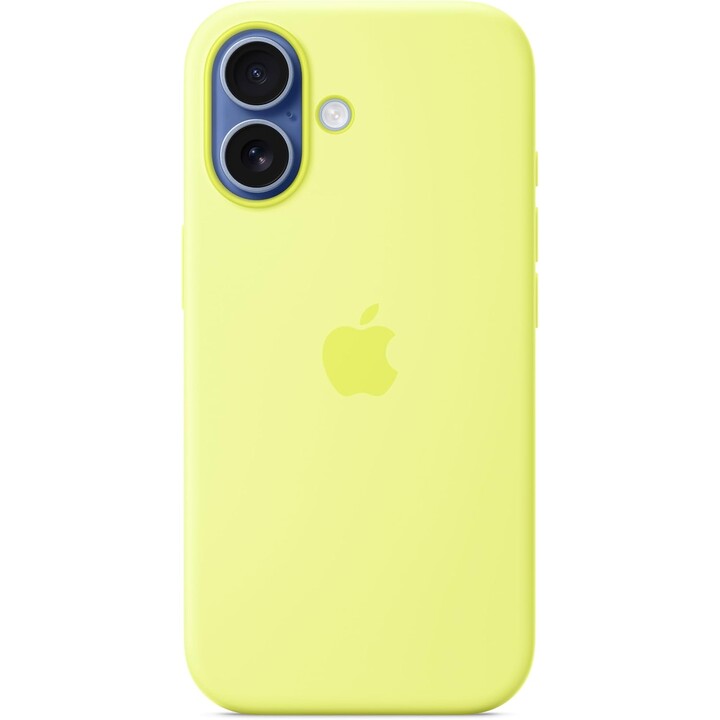 Coque en silicone pour iPhone 17 avec MagSafe – Jaune fluo