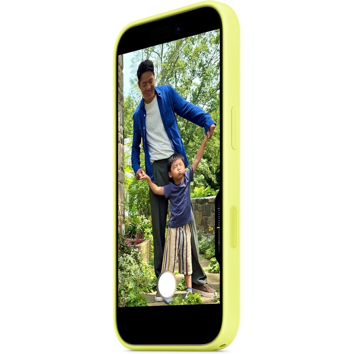 Coque en silicone pour iPhone 17 avec MagSafe – Jaune fluo