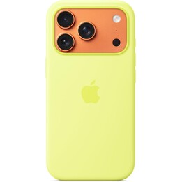Capa de silicone com MagSafe para iPhone 17 Pro — Amarelo Neon