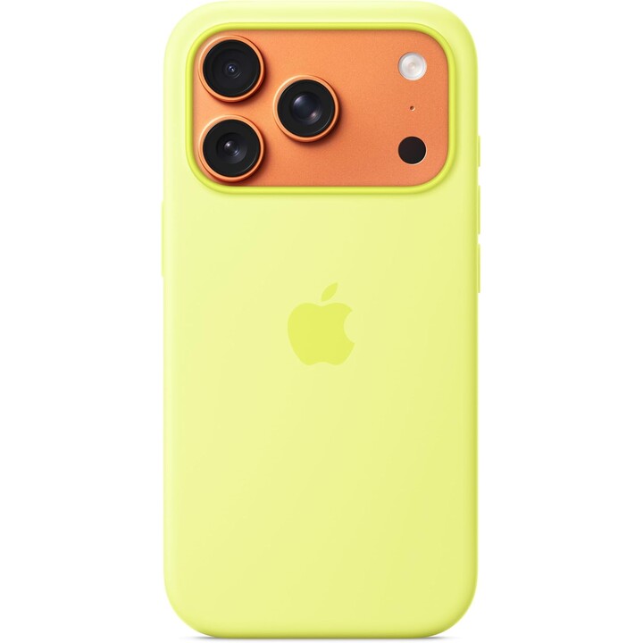 iPhone 17 Pro Silikon Case mit MagSafe – Neongelb