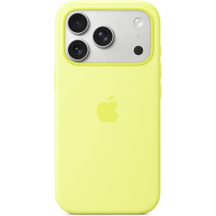 Funda de silicona con MagSafe para el iPhone 17 Pro — Amarillo neón