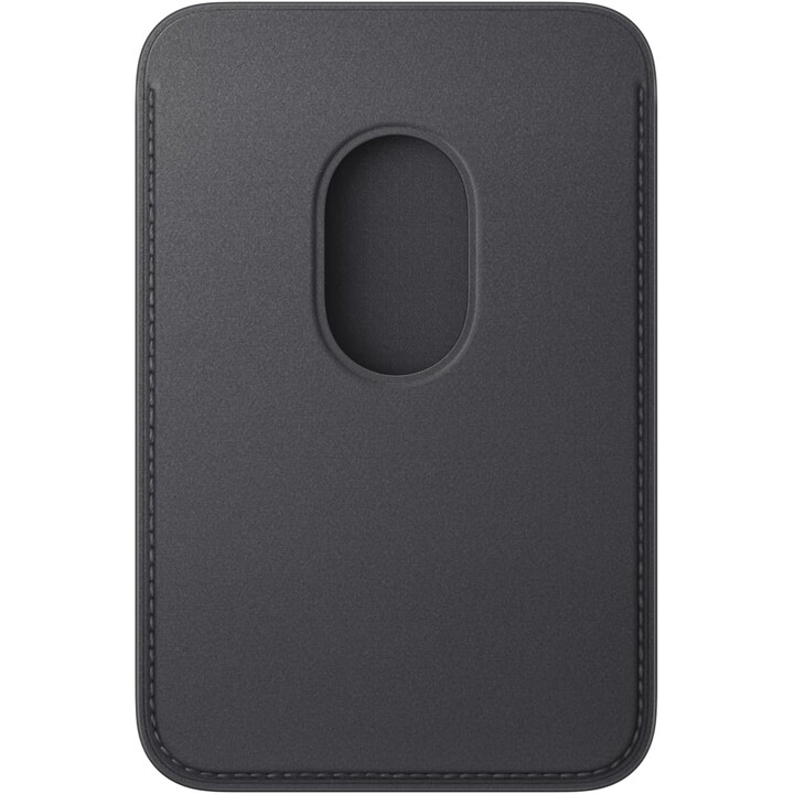 Cartera de trenzado fino con MagSafe para el iPhone - Negro