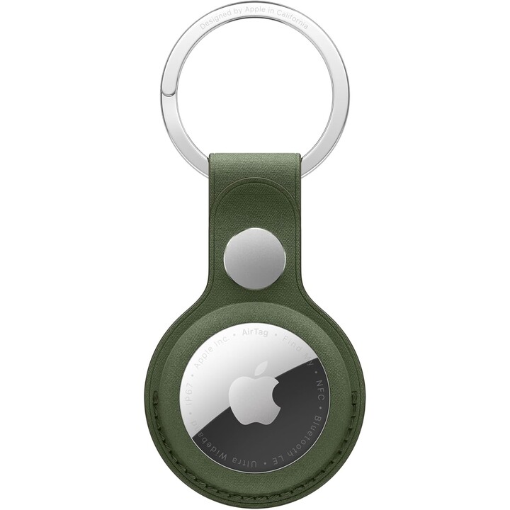 Llavero de trenzado fino para el AirTag - Musgo