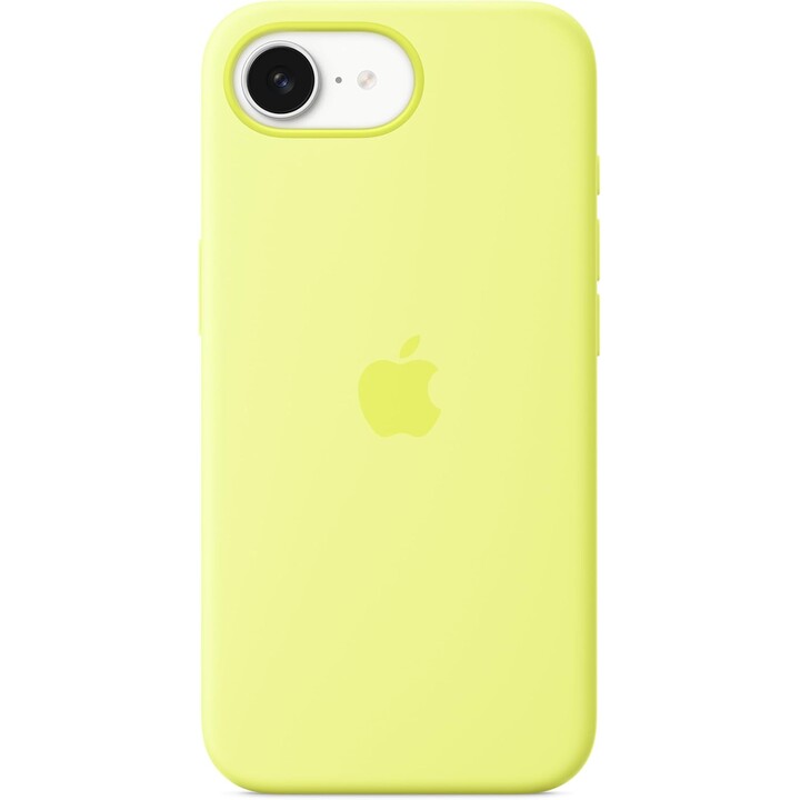 Capa de silicone Apple para iPhone 16e - Amarelo néon