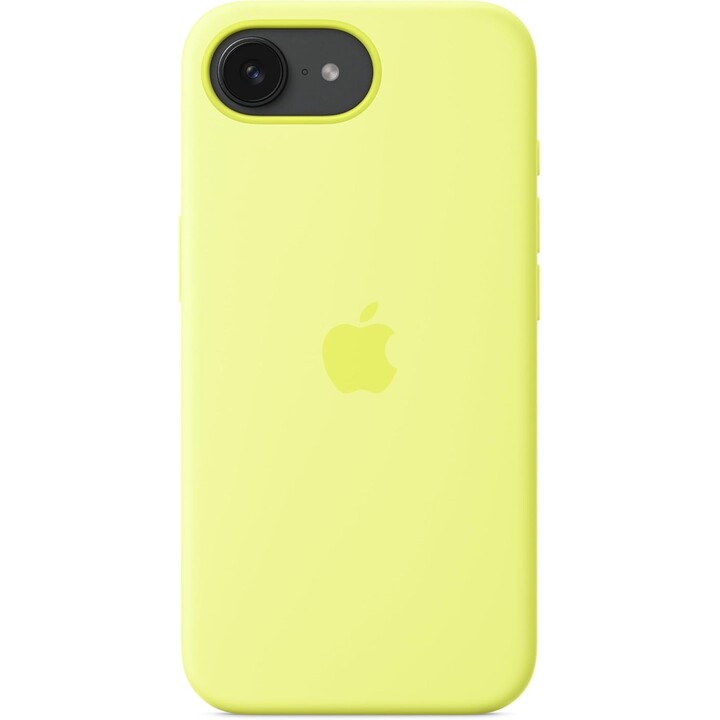 Capa de silicone Apple para iPhone 16e - Amarelo néon