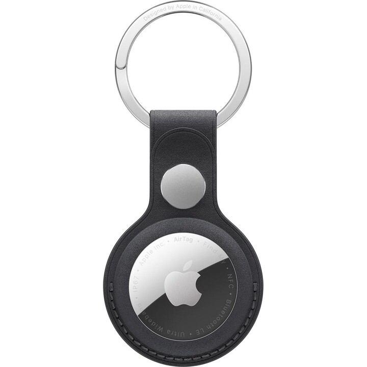 Llavero de trenzado fino para el AirTag - Negro