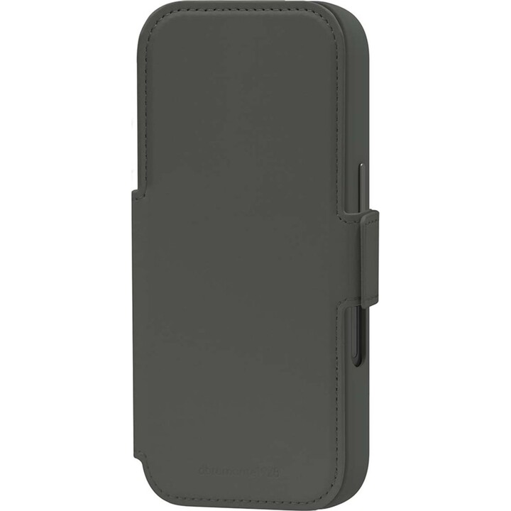 Dbramante1928 Bücherregal-Hülle für iPhone 17 Pro, einfarbiges Grün, Kunstleder, 2-in-1-magnetisches, abnehmbares Design