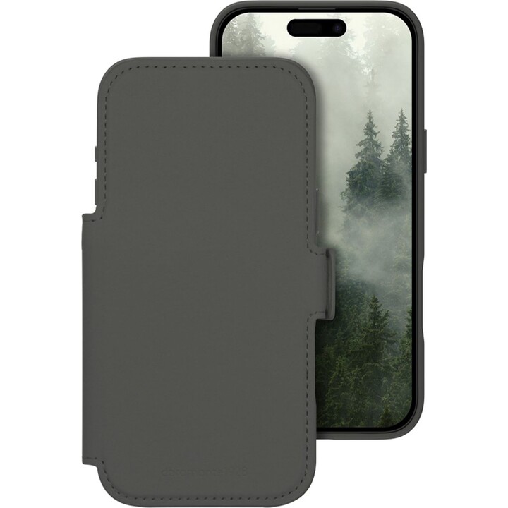 Dbramante1928 iPhone 17 Pro Max Case, Solid Green, Faux Leather, 2-in-1 Removable Magnetic Design