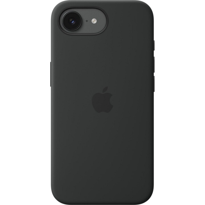 Coque en silicone Apple avec MagSafe pour iPhone 17e Noir
