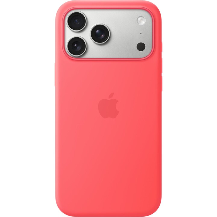 Coque en silicone avec MagSafe pour iPhone 17 Pro Max - Goyave Intense