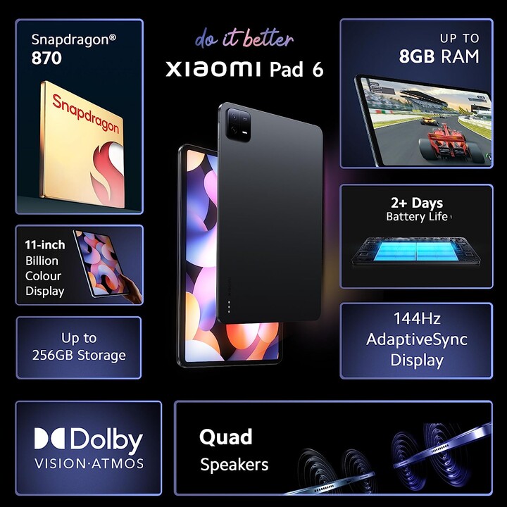Xiaomi Pad 6 11.0 6GB RAM 128GB WiFi Azul