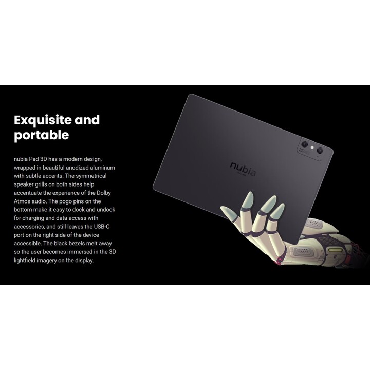 Nubia Pad 3D 12.4" 8GB 128GB WiFi Nero