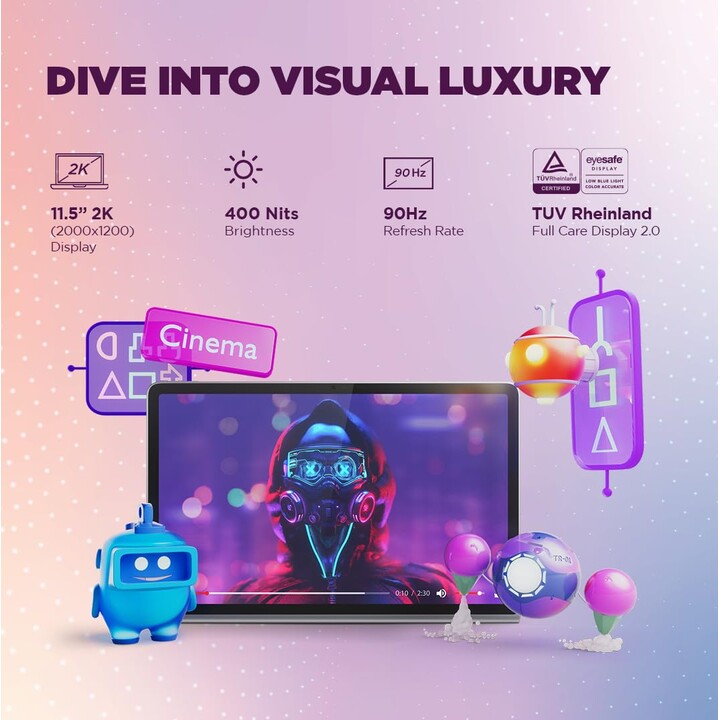 Lenovo Tab Plus 11.5 8GB 128GB WiFi Gray