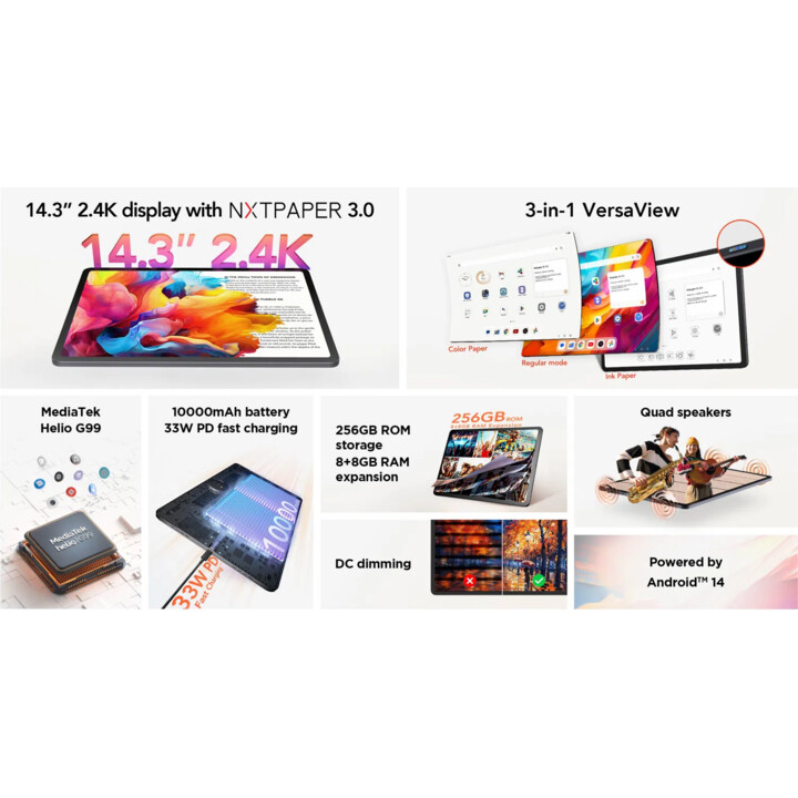 TCL NXTPAPER 14 14.3 8GB 256GB WiFi Gray