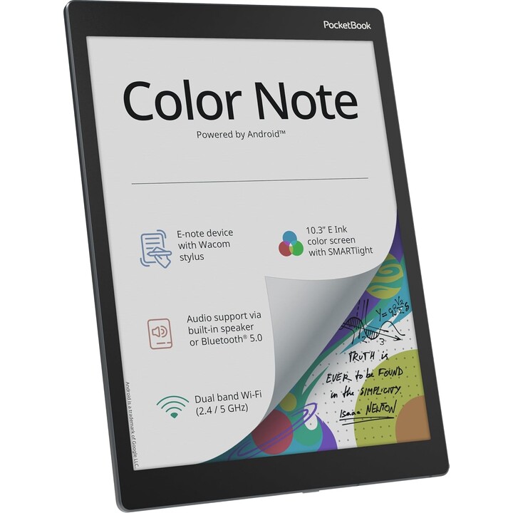 PocketBook Color Note, 10.3-inch Kaleido 3 E Ink display, Handwriting and stylus, Easy note sharing