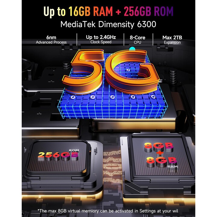 Ulefone Armor Pad 4 Ultra 5G Térmico 256GB 8GB Negro DS EU