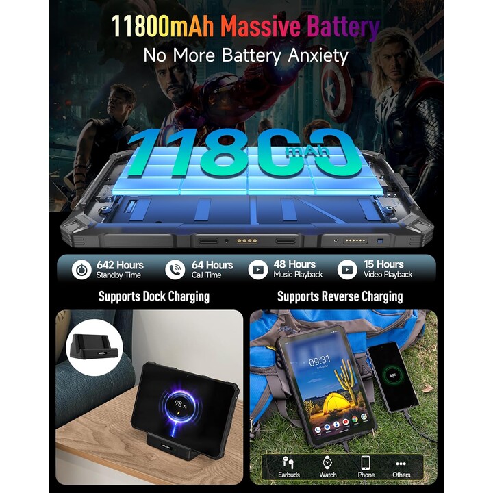 Ulefone Armor Pad 4 Ultra 5G Térmico 256GB 8GB Negro DS EU