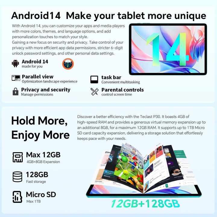 Teclast Tablet P30 10.1 4GB/128GB Blue