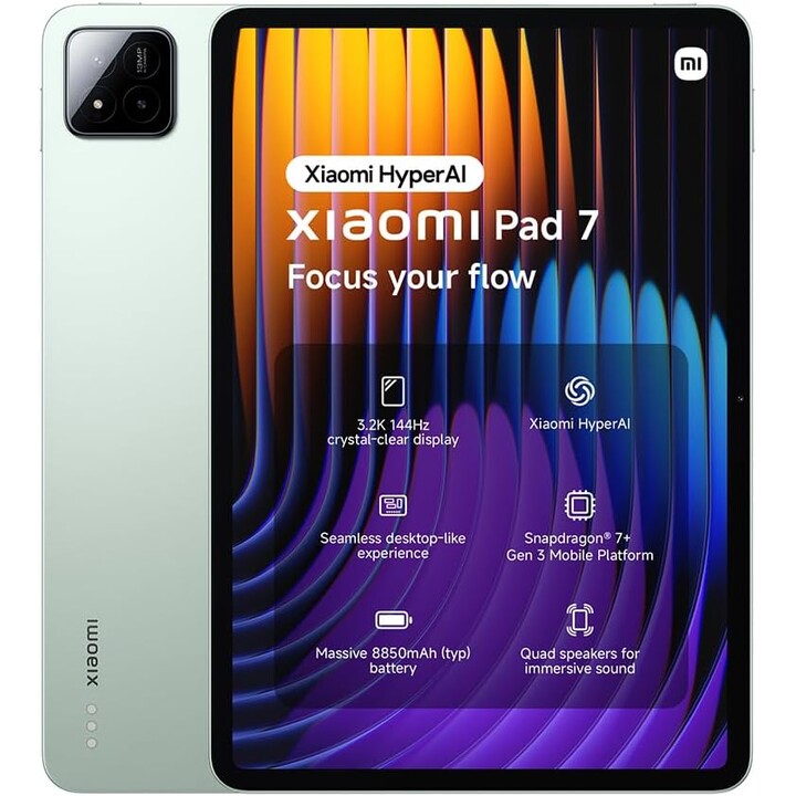 Xiaomi Pad 7, 8+128GB, wifi, pantalla de 11,2 pulgadas, batería de 8850 mAh, carga de 45W, hiper ai, verde