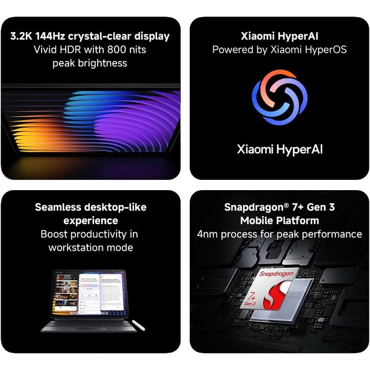Xiaomi Pad 7, 8+256GB, wifi, pantalla de 11,2 pulgadas, batería de 8850 mAh, carga de 45W, hiper ai, verde