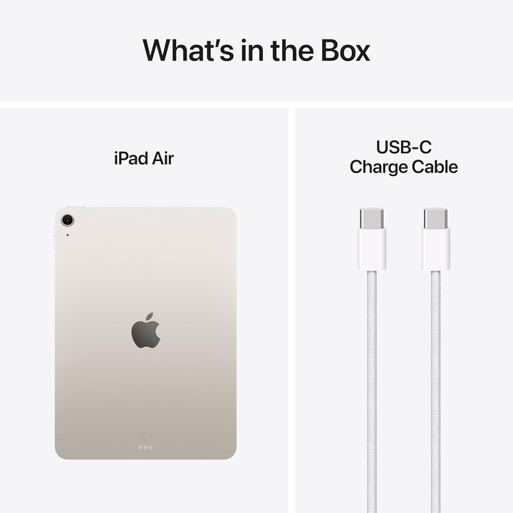 Apple iPad Air 11 2025 WIFI, 128GB, 7th Gen, M3 Chip, 12MP Camera, Starlight