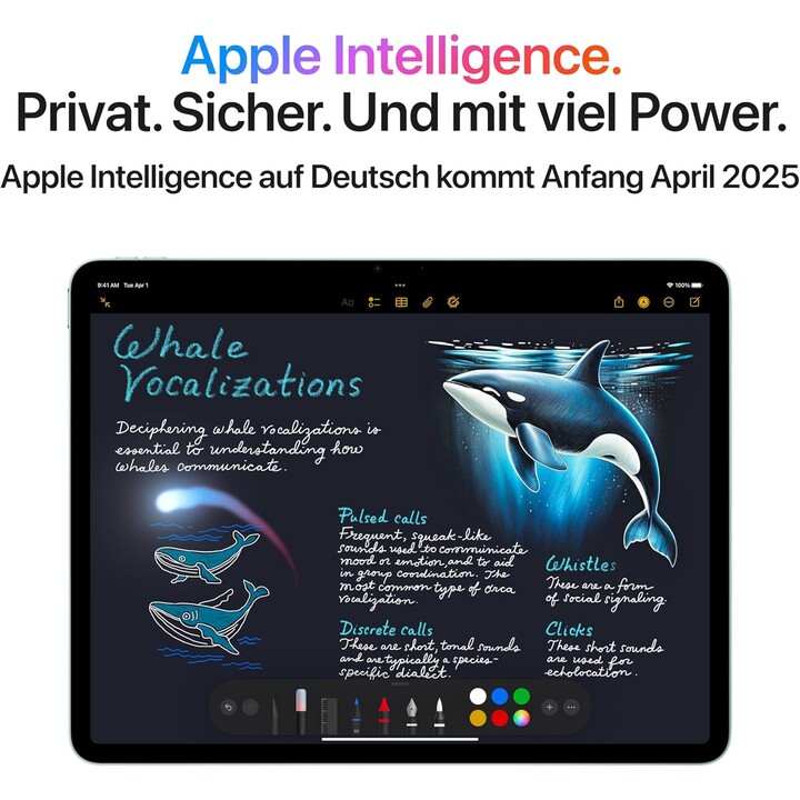 Apple iPad Air 13 2025 WiFi, 128GB, 7a Gen, chip M3, fotocamera da 12 MP, viola